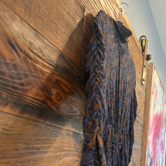 Veronica Beard Greta Blue and Brown Floral Mini Dress - Picture 8 of 13